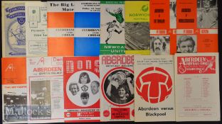 Selection of Aberdeen home match programmes 1967/68 Chelsea, 1968/69 Blackpool, 1971/72 Newcastle