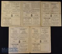 1933/34 Harwich & Parkeston home match programmes, all 4 page, Hook of Holland (fr 30 August), 4th