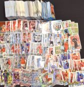 Quantity of Topps Match Attax football trade cards assorted from various sets appears in good
