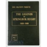 Doc Craven’s Tribute, The Legends of Springbok Rugby 1889-1989 Book: Limited edition 641/1000,