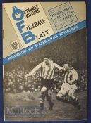 1951 Australian tour match programme Sunderland/SC Rapid/FK Austria 6th/7th June in Vienna. Good.