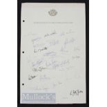 1963 English Rugby Squad Tour of Australasia Autograph Sheet: Well preserved and attractively