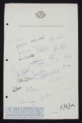 1963 English Rugby Squad Tour of Australasia Autograph Sheet: Well preserved and attractively
