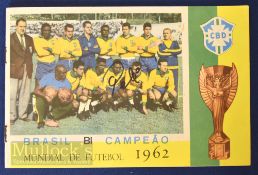1962 World Cup Brazil Champions commemorative brochure featuring the players + photos of the