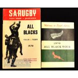 1970 All Blacks in South Africa 1970 Brochures (2): 50pp detailed SA Rugby yearbook and also a