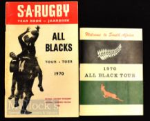 1970 All Blacks in South Africa 1970 Brochures (2): 50pp detailed SA Rugby yearbook and also a