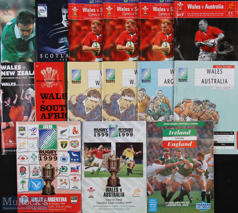 1956-2005 Wales etc Rugby International Programmes (39): Large selection to include v France 1956 ( - Image 2 of 2