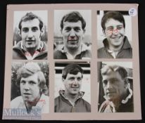 1971 British Lions Rugby Tour of New Zealand large mounted signed photographic portraits (21 on 3