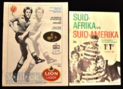 1980 South Africa v South American Jaguars 1980, Test Match Rugby Programmes (2): From the series
