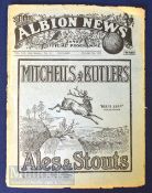 1922/23 West Bromwich Albion reserves v Bradford City central League match programme 7 October,