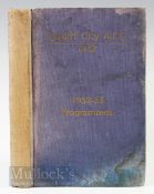 Hardbound volume of 1952/53 Cardiff City home match programmes Div. 1 to include Sheffield