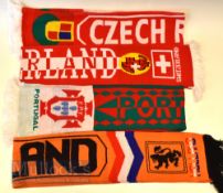 UEFA Euro 96 international scarves for Holland, Portugal, Switzerland and Czech Republic; (4) Good