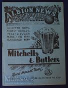 1935/36 West Bromwich Albion reserves v Wolverhampton Wanderers Central League match programme 14