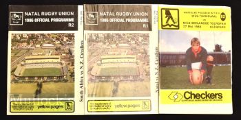 1986 ‘All Blacks’ (Cavaliers) Rugby Programmes in South Africa (3): The neat attractive issues v