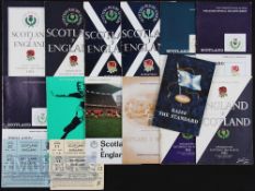 Scotland & England Rugby Programmes/Tickets etc (17): Complete run of Scotland homes v the Auld