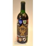 1991 RWC Unopened Customised Bottle of Red Bordeaux Wine: Especially shipped by a Cardiff