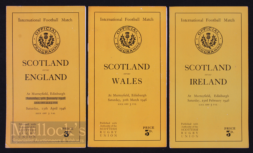 1946 Scottish Home ‘Victory’ International Rugby Programmes (3): The usual Murrayfield issues for