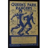 War abandoned season 1939/40 Queens Park Rangers v Portsmouth War League South (B) Boxing Day