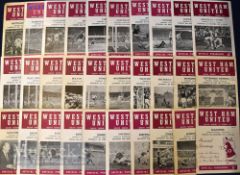 Large Quantity of 1960s-80s West Ham United home Football Programmes with league and cup fixtures