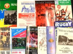 1993-7 Scarce Wales Abroad Rugby Programmes (11): Super chance to fill gaps or begin collecting