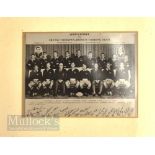 1967 Photo from original print of South African squad v France: Framed mounted and glazed, c.11” x