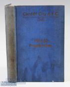 1951/52 Hardbound volume Cardiff City Div. 2 home match programmes to include Leicester City,