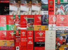 1956-2005 Wales etc Rugby International Programmes (39): Large selection to include v France 1956 (