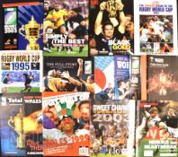 Rugby World Cup Books etc 1987-2019 (16): Collection of at least one pre or post tournament book,