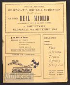 Rare 1964 Hellenic, Western Province Football Association (SA) v Real Madrid Souvenir football