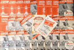 Large Selection of Liverpool home football programmes from 1962 onwards mostly from the 1960s