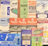 Selection of Assorted football programmes from 1950s onwards featuring 58/59 Arsenal v Burnley, v