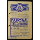 1935/36 Southend Utd v Crystal Palace Div 3 (S) football match programme dated 4 September, rusty