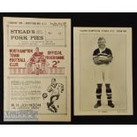 1938/39 Northampton Town v Brentford London Combination football match programme 31 December,