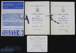 1960 Cardiff City Golden Jubilee Celebration dinner (also celebrating promotion to Division 1)
