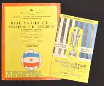 1966 European Cup Final Real Madrid v Partizan Belgrade football programme date 11 May, plus 1970
