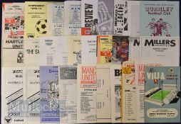 Assorted Football Programmes and Team Sheets from 1960s onwards including 64 Aston Villa Reserves