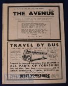 1935/36 Bradford Park Avenue v West Bromwich Avenue football programme black & white issue (due to