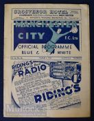 1938/39 Manchester City v West Bromwich Albion Div. 2 match programme 4 March 1939, creases, small