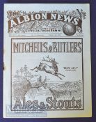 1933/34 West Bromwich Albion reserves v Birmingham City Central League match programme 14 October,