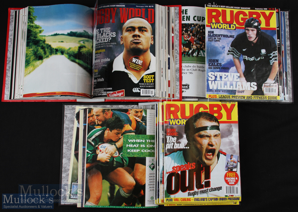 1995-98 Rugby World Magazine Bound Vols (5): Large ‘officially’ bound volumes of the world’s