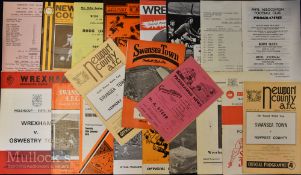 Selection of Welsh Cup football match programmes to include 1958/59 Rhyl v Chirk, 1962/63 Swansea