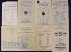 Collection of Manchester Utd away match reserve programmes to include 1966/67 Blackburn Rovers,