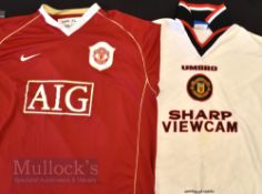 Manchester Utd away match replica football shirts, all XL size, short sleeves, 1995/96 dark grey/