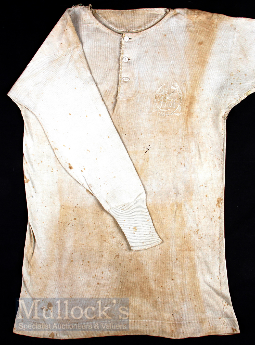 Very Rare 1884 North of England Rugby Jersey from the North v South England Rugby Trial Match: - Image 2 of 5