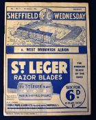 1934/35 Sheffield Wednesday v West Bromwich Albion Div. 1 football programme 1st January 1935,