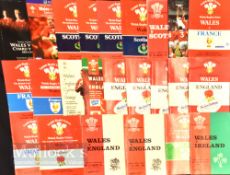Wales Home International Rugby Programmes (40): With some duplication, great selection of homes at