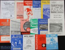 Selection of Football League Cup football programmes 1960/61 Reading v Bristol Rovers, Plymouth