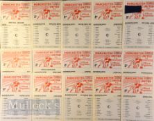 Collection of Manchester Utd home match reserve programmes to include 1968/69 WBA ™, Sheffield