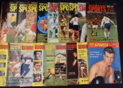Selection of World Sports magazines from 1956 onwards into the 1960s (not continuous); football