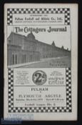 1938/39 Fulham v Plymouth Argyle Div. 2 match programme 4 March; fair-good.